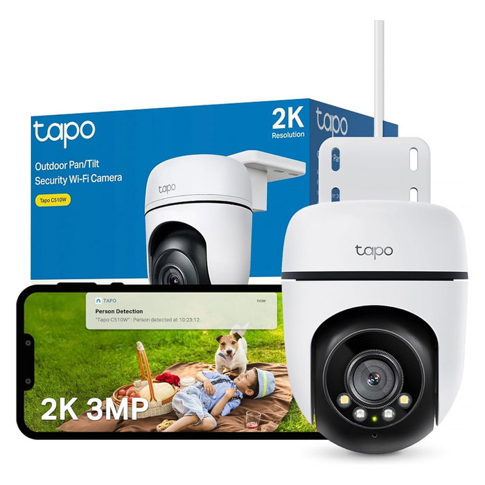 TP-Link Tapo C510W Cámara de Seguridad IP 2K con Rotación 360º