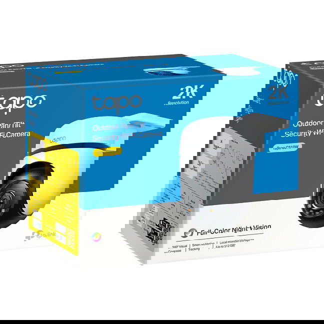 Camara exterior ip wifi tp-link tapo c510w ip65 con rotacion 360º 2k 2304x1296 deteccion multiple alarma