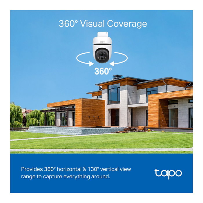 Camara exterior ip wifi tp-link tapo c510w ip65 con rotacion 360º 2k 2304x1296 deteccion multiple alarma