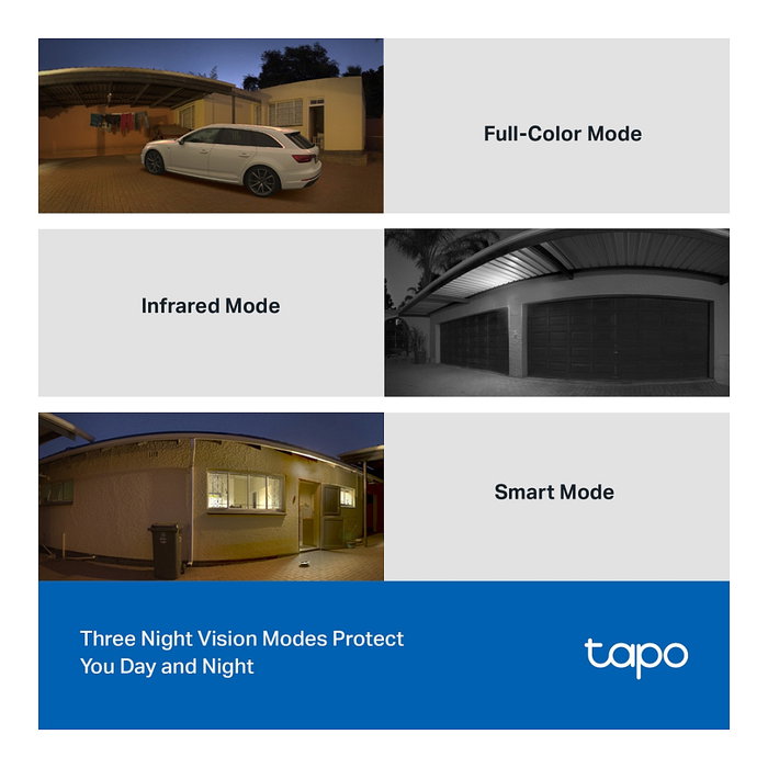 Camara exterior ip wifi tp-link tapo c510w ip65 con rotacion 360º 2k 2304x1296 deteccion multiple alarma