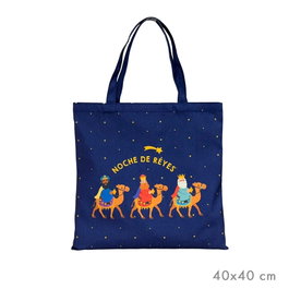 Funny Xmas Bolsa de tela Reyes Magos 40 x 40 cm
