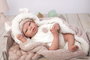 Muñecas Arias Muñeca Reborn Anna 40 cm con Manta y Peluche Español