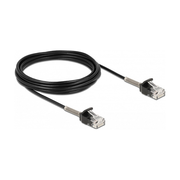 DeLOCK Cable de red RJ45 a RJ45 Cat.6A con protección contra dobleces 5 m Negro