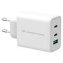 Conceptronic ALTHEA12W Cargador GaN 65W 3 Puertos Blanco