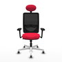 PIQUERAS Y CRESPO Silla de oficina Zulema con mecanismo Sincro, Rojo y Negro