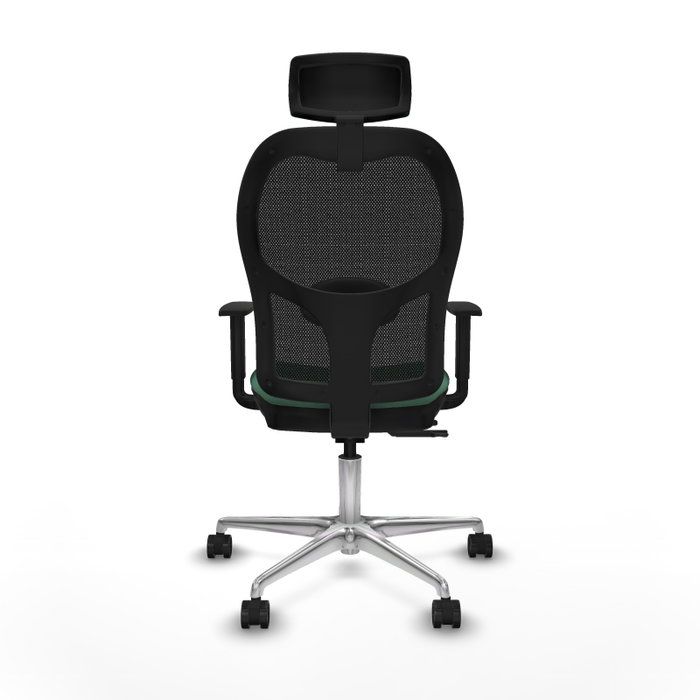 PIQUERAS Y CRESPO Silla de oficina Jorquera con mecanismo Sincro/Traslack, Verde esmeralda y Negro