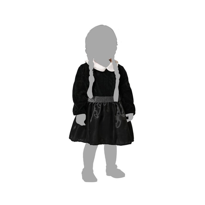 Disfraz Fantasma Bebé Niña Negro con Vestido y Cintas de Encaje 6-12 Meses