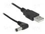 DeLOCK 85588 Cable de alimentación USB A a DC 5,5 x 2,5 mm 90° 1,5 m