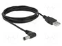 DeLOCK 85588 Cable de alimentación USB A a DC 5,5 x 2,5 mm 90° 1,5 m