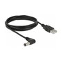 DeLOCK 85588 Cable de alimentación USB A a DC 5,5 x 2,5 mm 90° 1,5 m