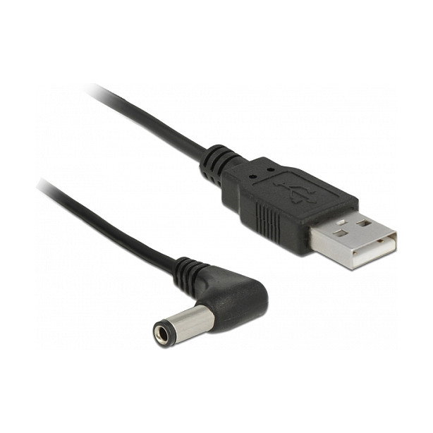 DeLOCK 85588 Cable de alimentación USB A a DC 5,5 x 2,5 mm 90° 1,5 m DeLOCK 85588 Cable de alimentación USB A a DC 5,5 x 2,5 mm 90° 1,5 m