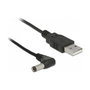 DeLOCK 85588 Cable de alimentación USB A a DC 5,5 x 2,5 mm 90° 1,5 m