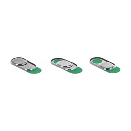 DeLOCK 20656 Cubierta de webcam para Notebook, Tablet y Smartphone - 3 Unidades, Plata