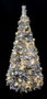 DKD Home Decor Árbol LED Plegable Nevado Dorado 150 cm