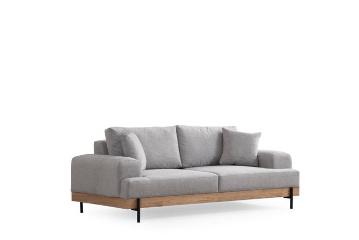 Atelier Del Sofa Sofá de 3 Plazas Eti Oak 3 Seater - Gris