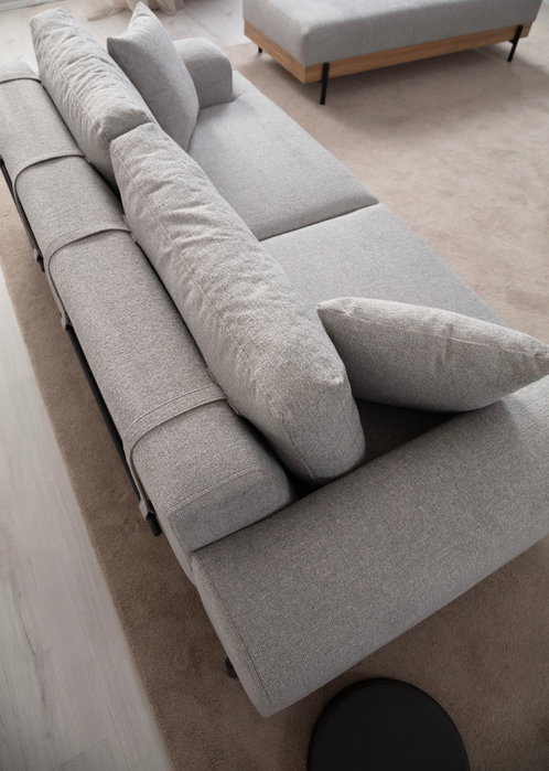 Atelier Del Sofa Sofá de 3 Plazas Eti Oak 3 Seater - Gris