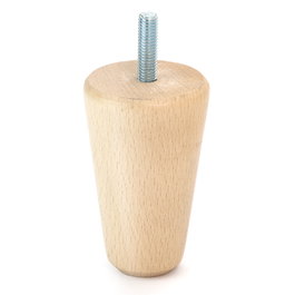 Q&Q Pata Cónica Madera Natural 80 mm M8 para Sofá o Mueble