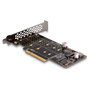 DeLOCK Tarjeta Expansión PCIe x8 a 2 x NVMe M.2 Interno - Bifurcación, Factor de Forma Low Profile, PCIe 4.0, Compatible Windows 10/11