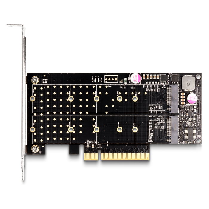 DeLOCK 89837 Tarjeta PCI Express x8 a 2 x NVMe M.2 Key M con Bifurcación