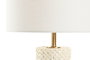 DKD Home Decor Lámpara de Sobremesa Latón y Hueso Blanco