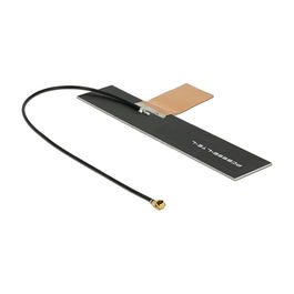 DeLOCK Antena LTE PCB Interna 88982, I-PEX MHF I, 0.5-2.0 dBi, Banda 0.791-0.96 / 1.71-2.17 / 2.5-2.7 GHz, con Cable de 15 cm y Montaje por Adhesión