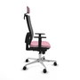 PIQUERAS Y CRESPO Silla de oficina Horna Rosa y Gris