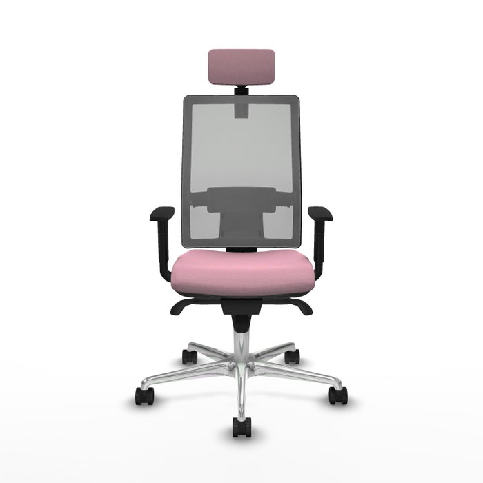 PIQUERAS Y CRESPO Silla de oficina Horna Rosa y Gris