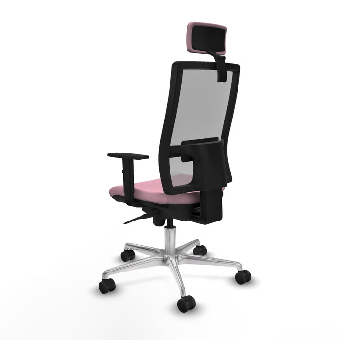 PIQUERAS Y CRESPO Silla de oficina Horna Rosa y Gris