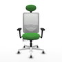 PIQUERAS Y CRESPO Silla de oficina Zulema con mecanismo Sincro/Traslack Verde y Blanco