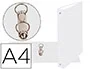 Exacompta Carpeta de 2 anillas 30mm redondas Din A4 cartón forrado blanco