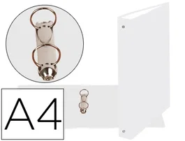 Exacompta Carpeta de 2 anillas 30mm redondas Din A4 cartón forrado blanco