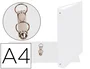 Exacompta Carpeta de 2 anillas 30mm redondas Din A4 cartón forrado blanco