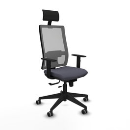 PIQUERAS Y CRESPO Silla de oficina Horna Gris con mecanismo Sincro/Traslack
