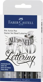 Rotulador Fibra Faber-Castell Pitt Hand Lettering Bolsa De 9