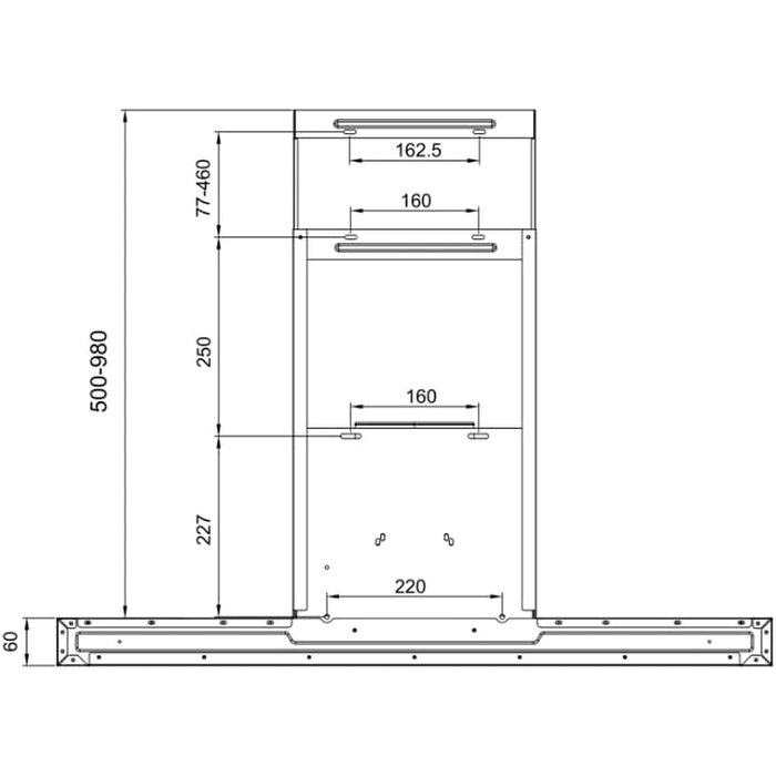 Cecotec Campana Convencional 60 cm Bolero Flux TT 605500 A++ Cristal Blanco
