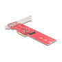 DeLOCK 90889 PCI Express 5.0 x4 Karte zu 1 x intern NVMe M.2 Key M - Low Profile