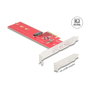 DeLOCK 90889 PCI Express 5.0 x4 Karte zu 1 x intern NVMe M.2 Key M - Low Profile
