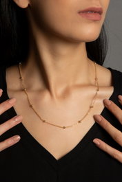 Heliophilia Silver ESLM57017 Collar de Metal Dorado 45 cm