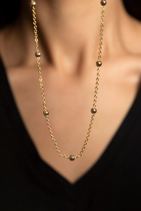Heliophilia Silver ESLM57017 Collar de Metal Dorado 45 cm