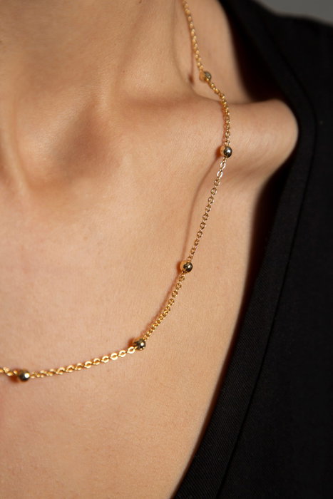 Heliophilia Silver ESLM57017 Collar de Metal Dorado 45 cm