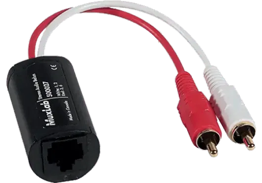 Muxlab Balun de Audio Estéreo (Cat.5) para Extensión de Señal hasta 1.5 km