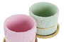 DKD Home Decor Set de 2 Macetas de Cemento Rugoso 20x20x16,5 cm
