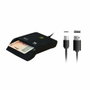 Woxter PE26-200 Lector de DNI electrónico y tarjetas inteligentes USB Tipo-C con adaptador Negro
