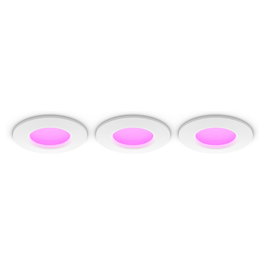Philips Hue White & Color Ambiance Slim Recessed 90 mm Luz Empotrable, Bluetooth/Zigbee, Blanco, Multicolor (2000-6500K), IP44, 8.3W, Para Sala/Baño/Dormitorio