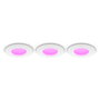 Philips Hue White & Color Ambiance Slim Recessed 90 mm Luz Empotrable, Bluetooth/Zigbee, Blanco, Multicolor (2000-6500K), IP44, 8.3W, Para Sala/Baño/Dormitorio
