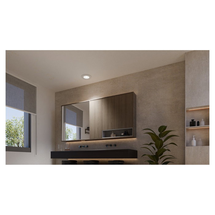 Philips Hue White & Color Ambiance Slim Recessed 90 mm Luz Empotrable, Bluetooth/Zigbee, Blanco, Multicolor (2000-6500K), IP44, 8.3W, Para Sala/Baño/Dormitorio