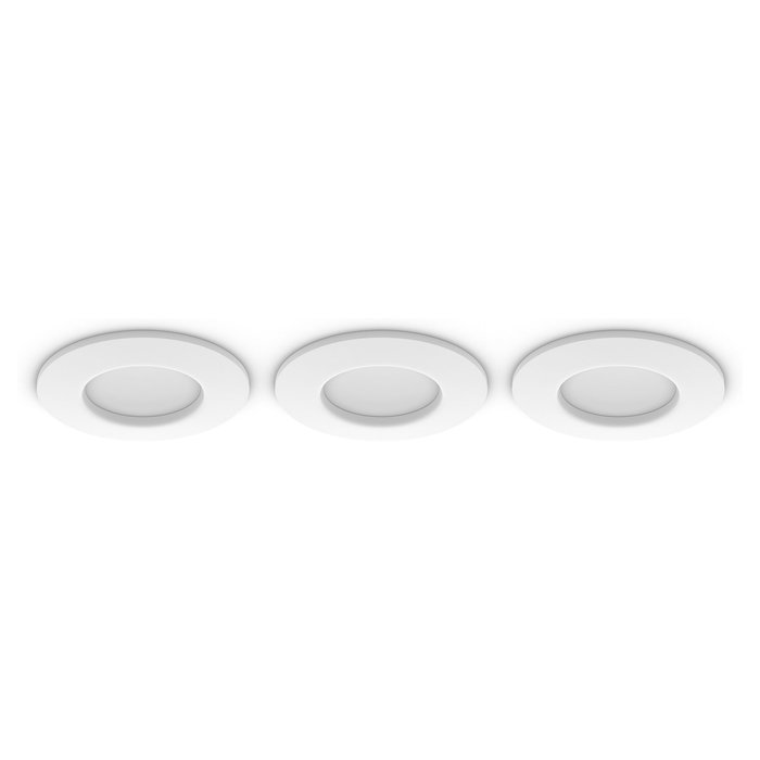 Philips Hue White & Color Ambiance Slim Recessed 90 mm Luz Empotrable, Bluetooth/Zigbee, Blanco, Multicolor (2000-6500K), IP44, 8.3W, Para Sala/Baño/Dormitorio