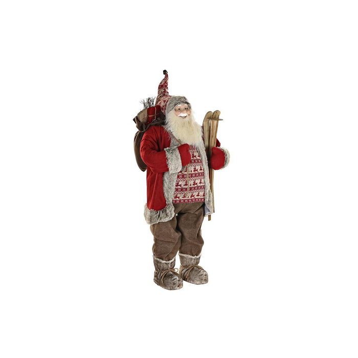 Adorno Navideño DKD Home Decor Papá Noel Rojo Gris PVC Madera 60 x 50 x 124 cm Adorno Navideño DKD Home Decor Papá Noel Rojo Gris PVC Madera 60 x 50 x 124 cm