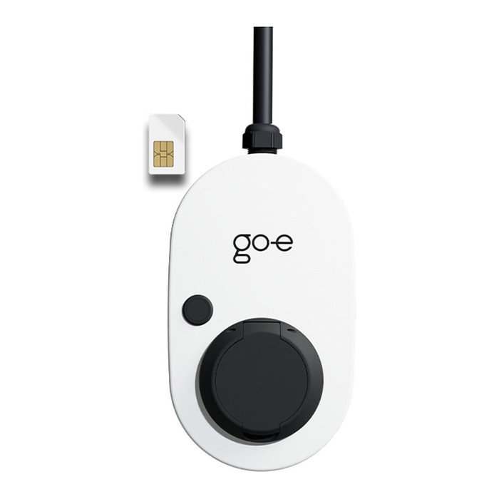 Go-eCharger go-e Charger Gemini 2.0 22 kW 32A Trifásico para Pared Tipo 2 con eSIM y Wifi Blanco y Negro