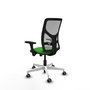 PIQUERAS Y CRESPO Silla de oficina Motilla con mecanismo Sincro/Traslack, Verde y Gris